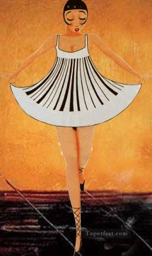 Toperfect オリジナルアート Painting - 踊る女の子オリジナル装飾
